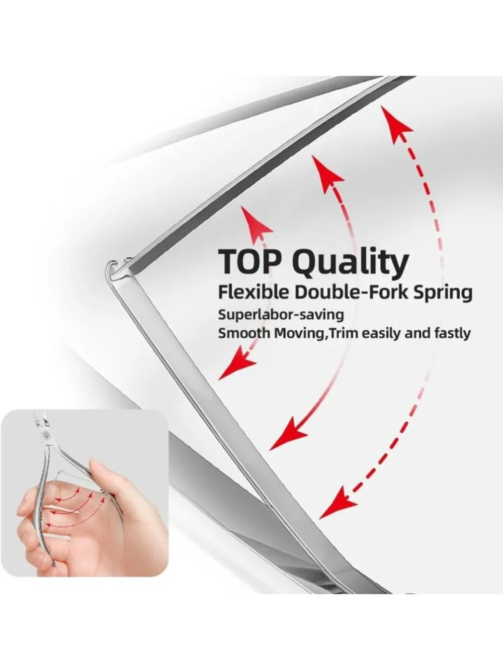 Professional Stainless Steel Cuticle Trimmer & Nippers - Sharp Nail Tool for